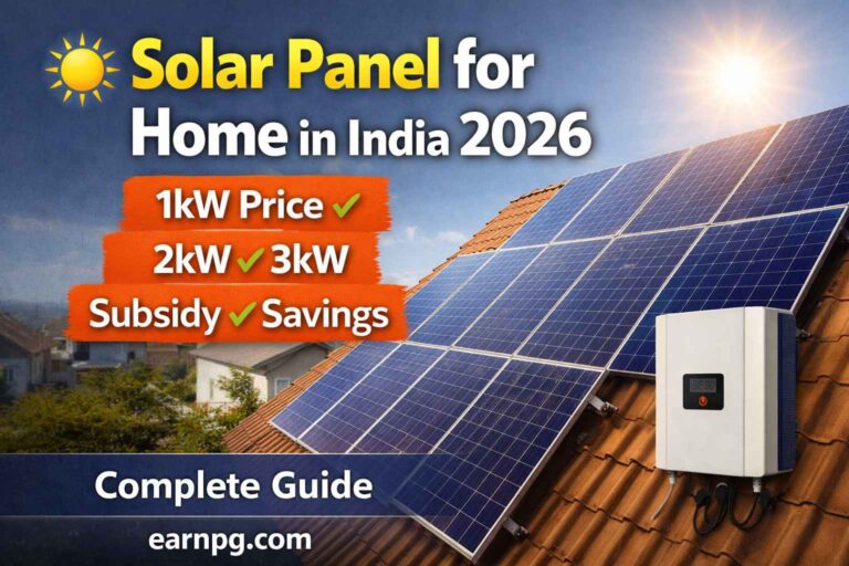 Solar Panel for Home in India 2026 – Complete Guide (1kW, 2kW, 3kW Price, Subsidy & Savings)